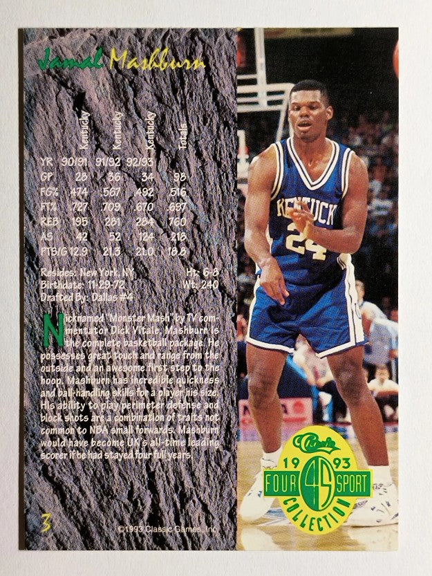 1993 Classic Four Sport #3 Jamal Mashburn