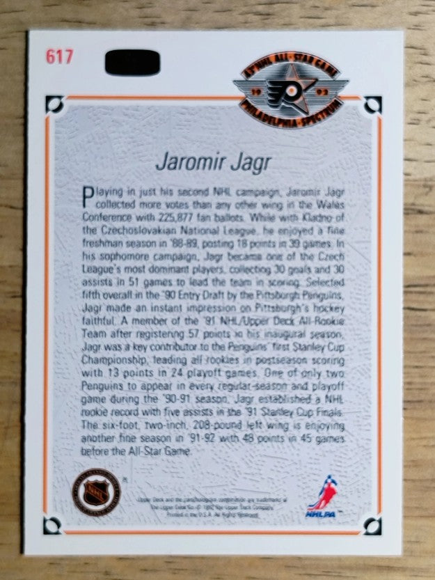1991-92 Upper Deck #617 Jaromir Jagr AS