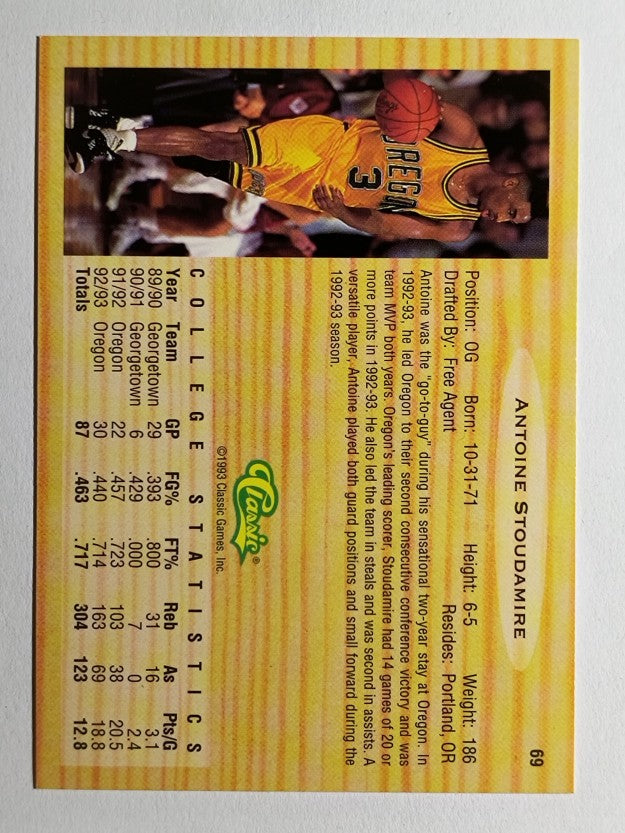 1993 Classic #69 Antoine Stoudamire