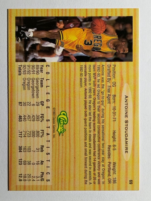 1993 Classic #69 Antoine Stoudamire