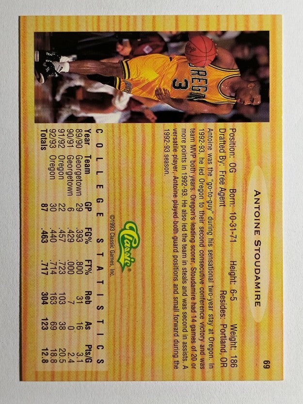 1993 Classic #69 Antoine Stoudamire