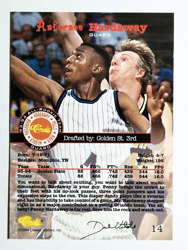 1994 Classic #14 Anfernee Hardaway ART