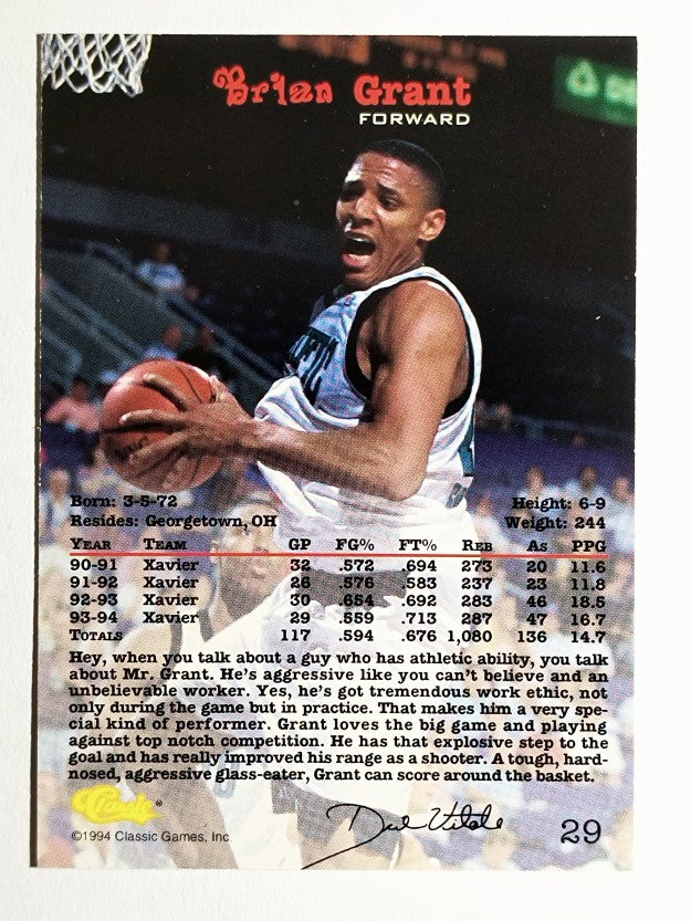 1994 Classic #29 Brian Grant