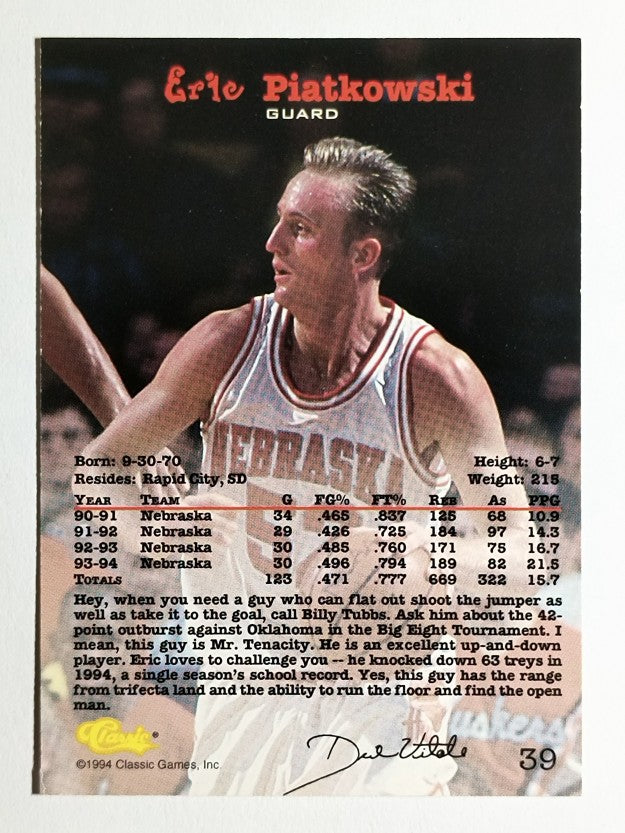 1994 Classic #39 Eric Piatkowski