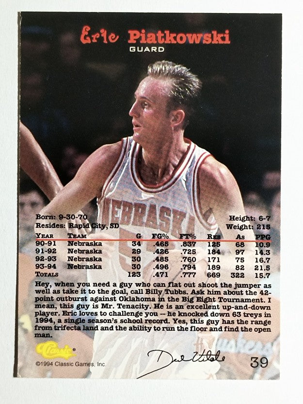 1994 Classic #39 Eric Piatkowski