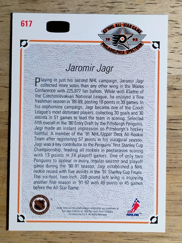 1991-92 Upper Deck #617 Jaromir Jagr AS
