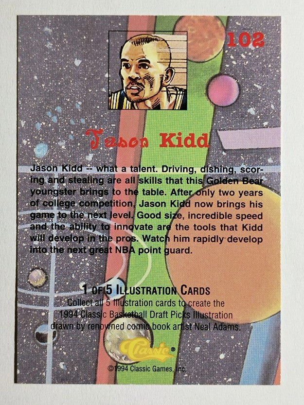 1994 Classic #102 Jason Kidd COMIC SP (EX)