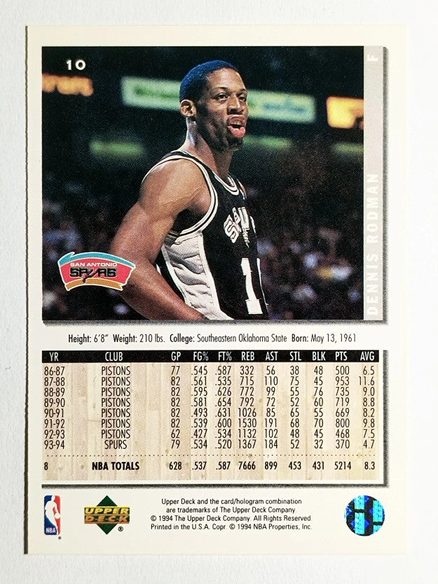1994-95 Collector's Choice #10 Dennis Rodman