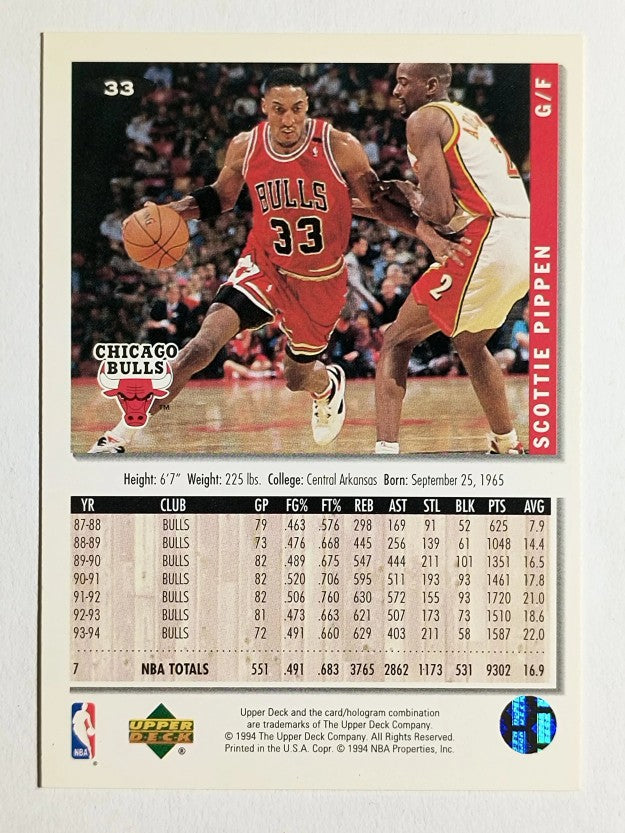 1994-95 Collector's Choice #33 Scottie Pippen