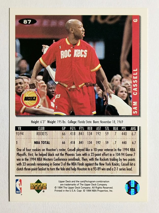 1994-95 Collector's Choice #87 Sam Cassell