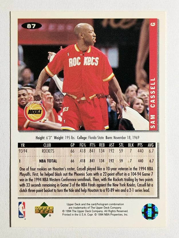 1994-95 Collector's Choice #87 Sam Cassell