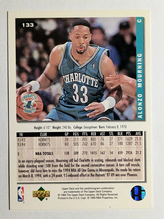 1994-95 Collector's Choice #133 Alonzo Mourning