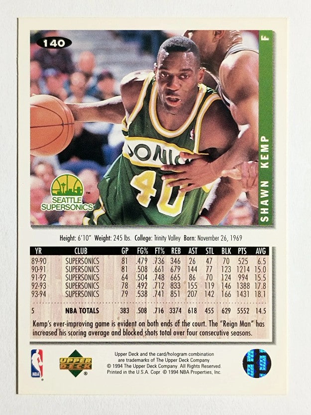 1994-95 Collector's Choice #140 Shawn Kemp