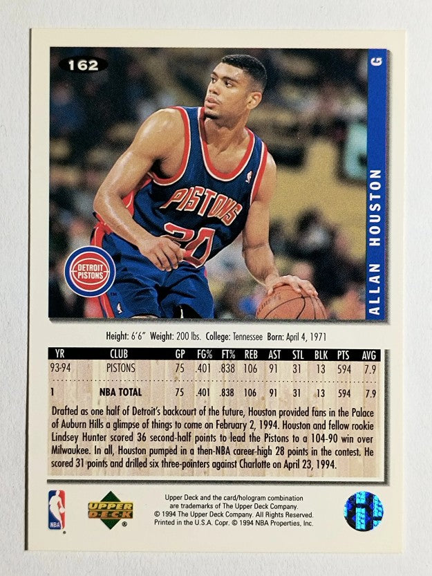 1994-95 Collector's Choice #162 Allan Houston