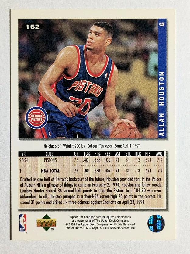 1994-95 Collector's Choice #162 Allan Houston
