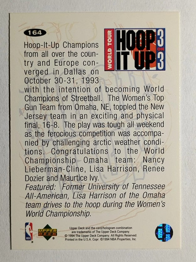1994-95 Collector's Choice #164 Hoop-it up/Women's Champions/Lisa Harrison