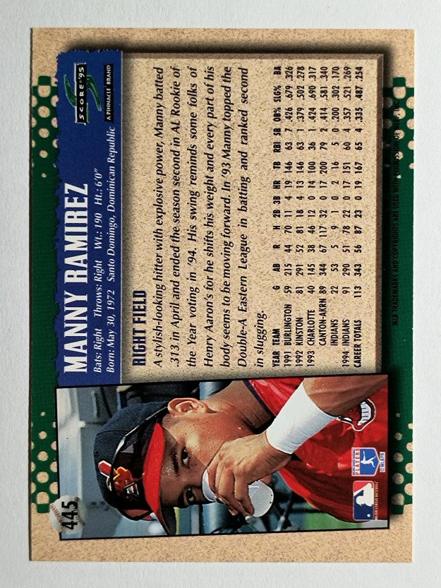 1995 Score #445 Manny Ramirez