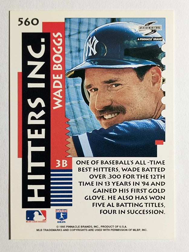 1995 Score #560 Wade Boggs HIT