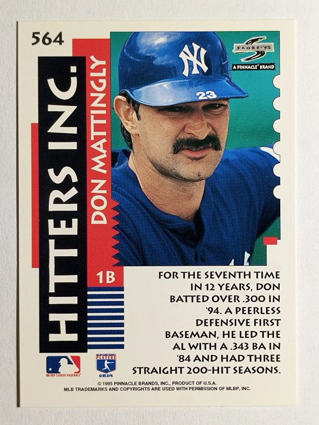 1995 Score #564 Don Mattingly HIT