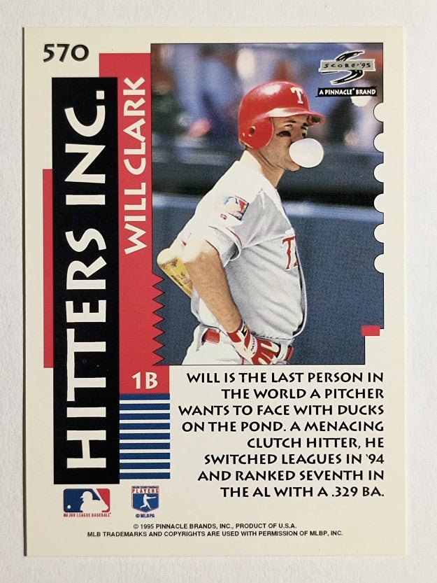 1995 Score #570 Will Clark HIT