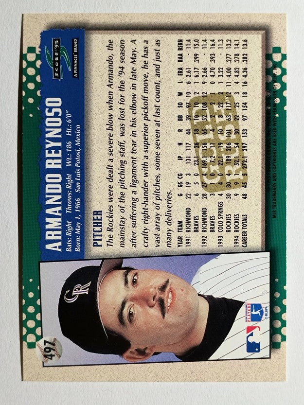 1995 Score Gold Rush #497 Armando Reynoso