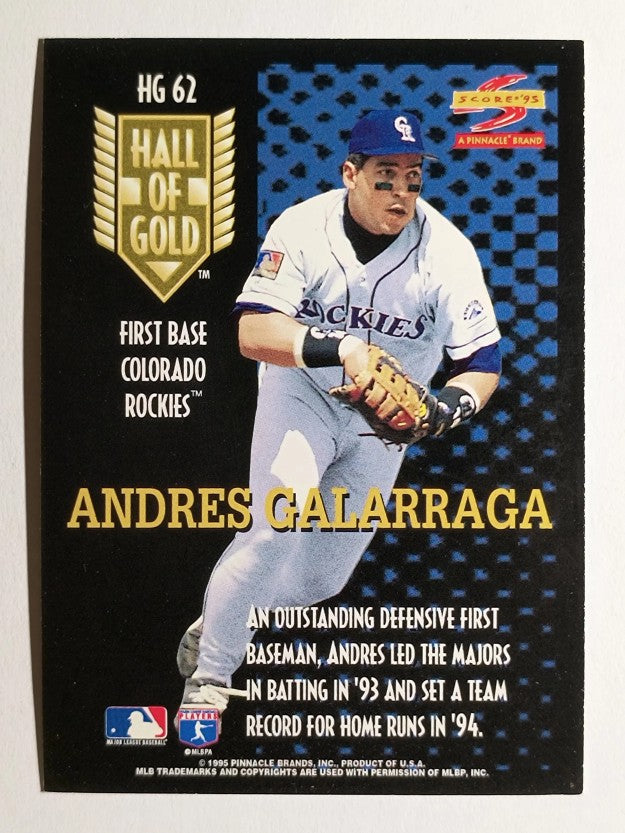 1995 Score Hall of Gold #HG62 Andres Galarraga