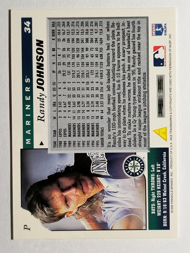1996 Score #34 Randy Johnson