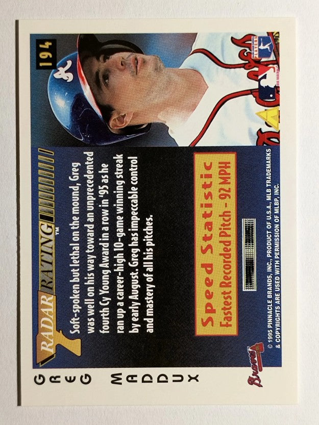 1996 Score #194 Greg Maddux RR