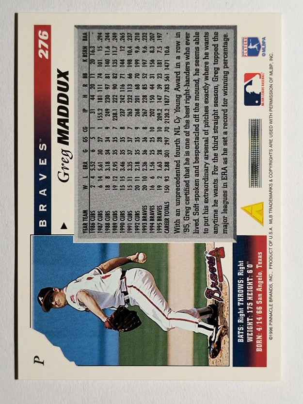 1996 Score #276 Greg Maddux
