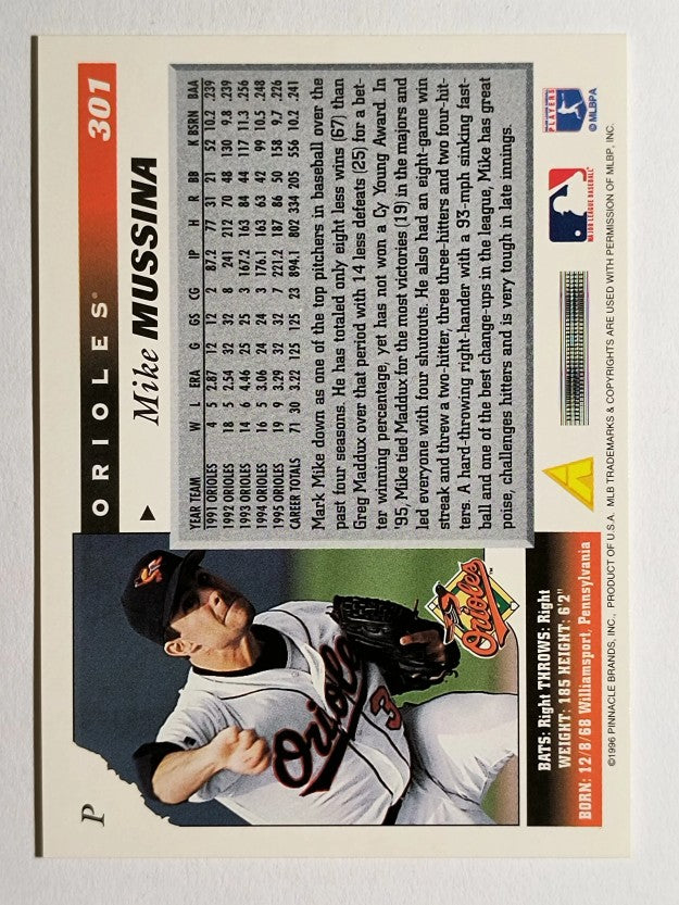 1996 Score #301 Mike Mussina