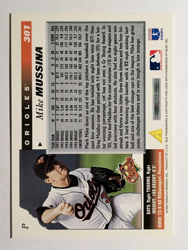 1996 Score #301 Mike Mussina