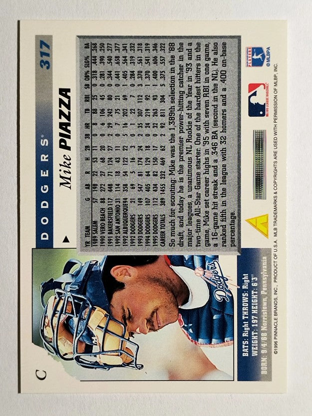 1996 Score #317 Mike Piazza