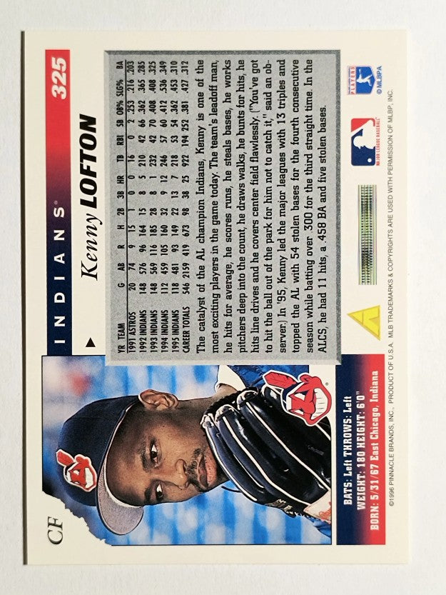 1996 Score #325 Kenny Lofton