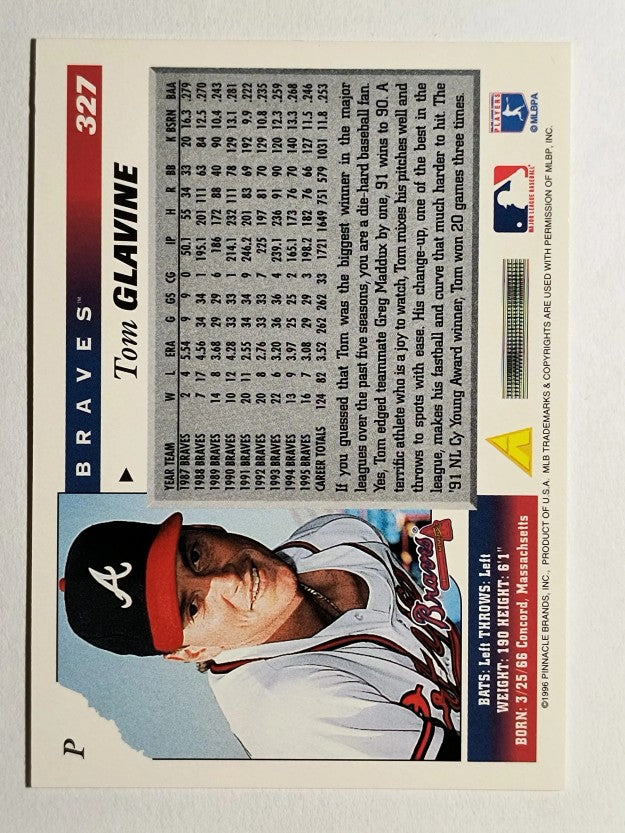 1996 Score #327 Tom Glavine