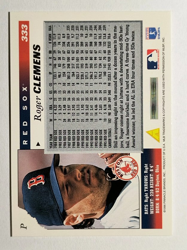 1996 Score #333 Roger Clemens