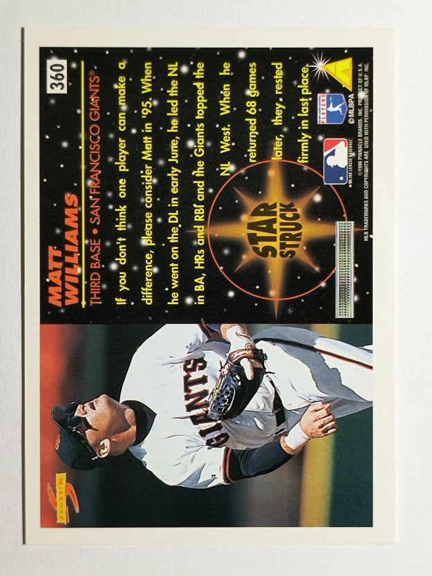 1996 Score #360 Matt Williams SS