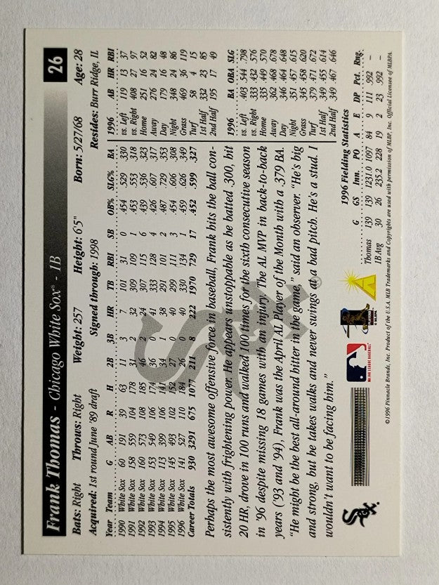 1997 Score #26 Frank Thomas