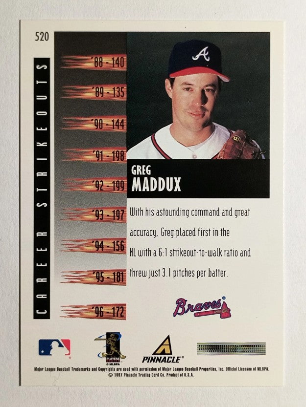 1997 Score #520 Greg Maddux RF