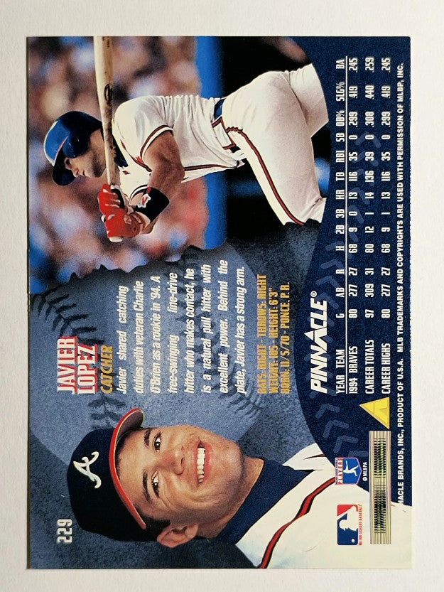 1995 Pinnacle #229 Javier Lopez