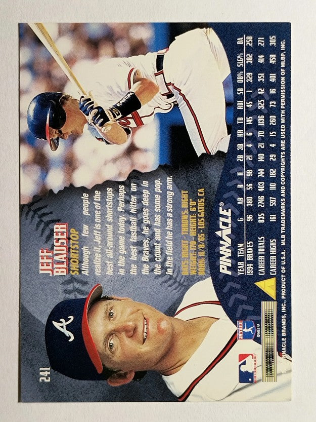 1995 Pinnacle #241 Jeff Blauser