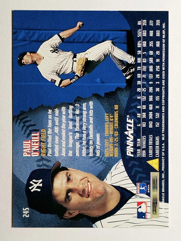 1995 Pinnacle #245 Paul O'Neill