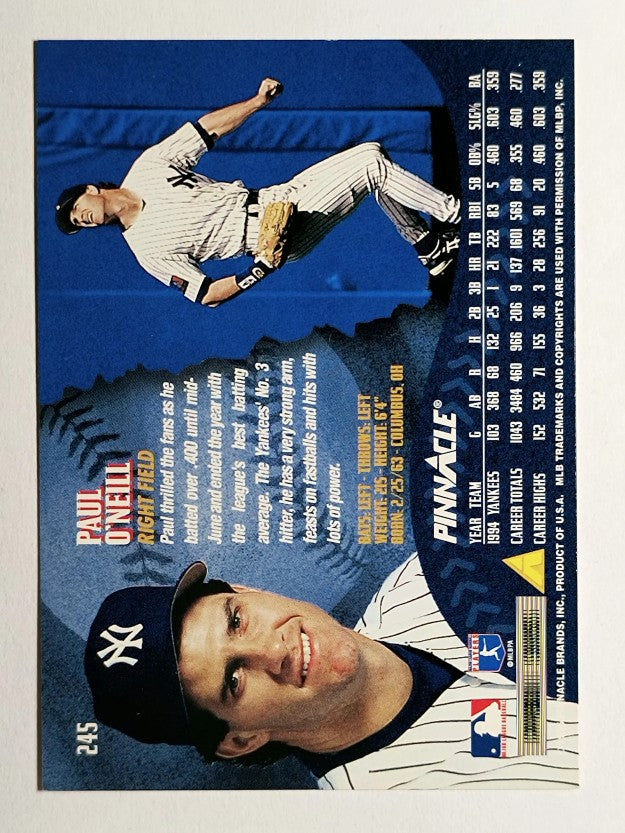 1995 Pinnacle #245 Paul O'Neill