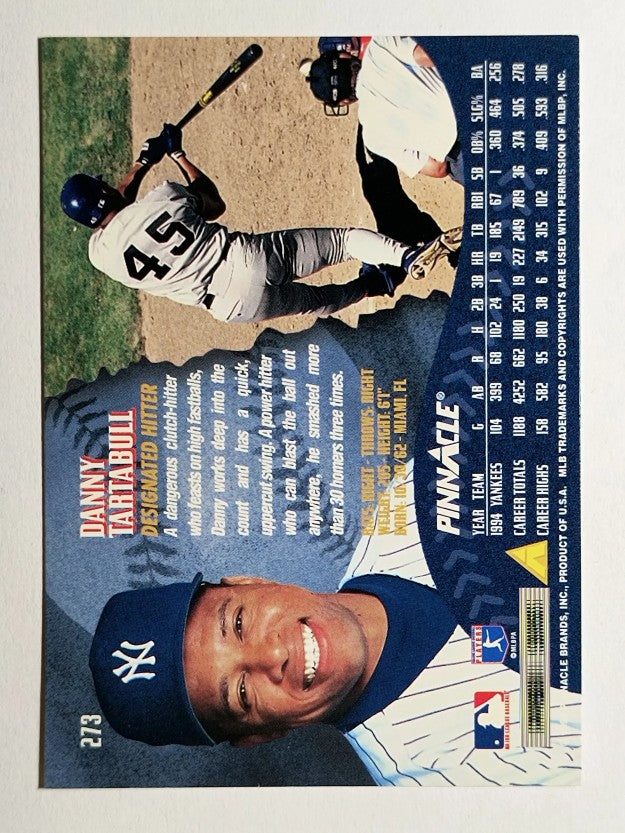 1995 Pinnacle #273 Danny Tartabull