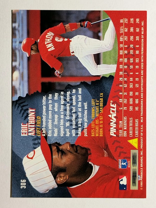1995 Pinnacle #306 Eric Anthony