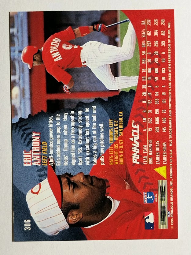 1995 Pinnacle #306 Eric Anthony