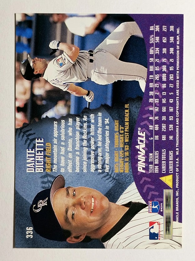 1995 Pinnacle #336 Dante Bichette