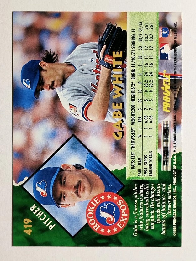 1995 Pinnacle #419 Gabe White