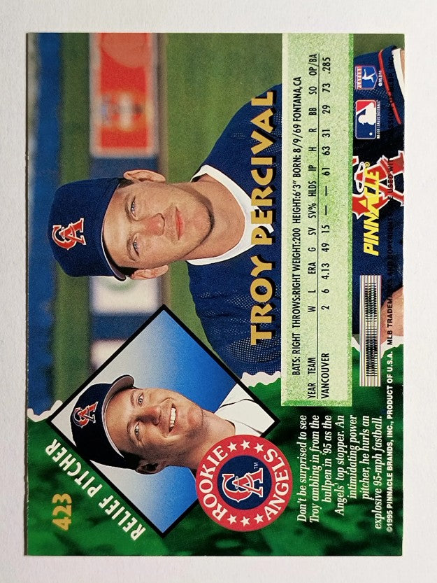 1995 Pinnacle #423 Troy Percival