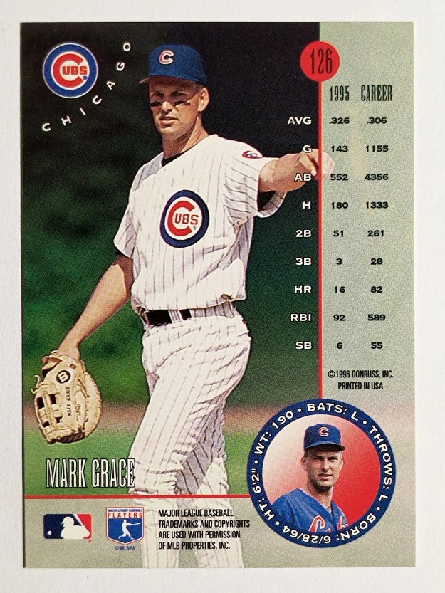 1996 Leaf #126 Mark Grace