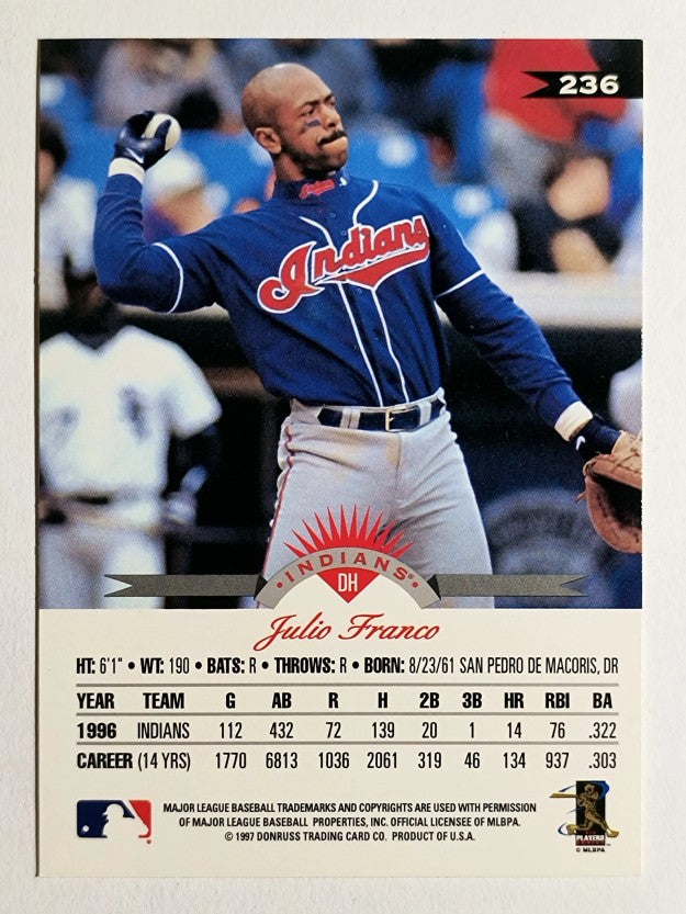 1997 Leaf #236 Julio Franco